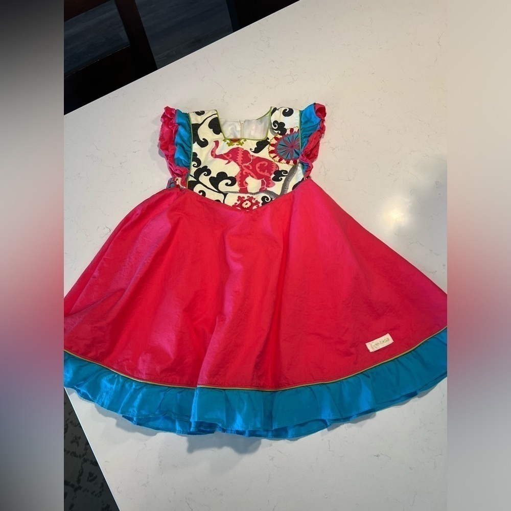 Rosa Flamenco Pink/Elephant Dress size 5/6